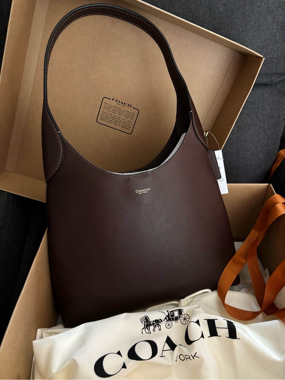 Coach Maple Brooklyn 28 Leather Shoulder Bag - Picture 4 of 16